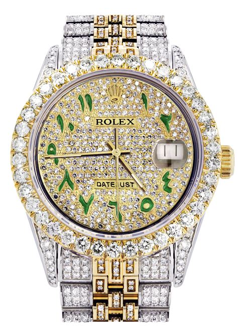 iced out rolex jewelry.